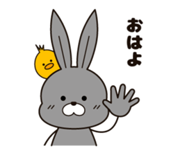 Feelings of the rabbit. sticker #6513536