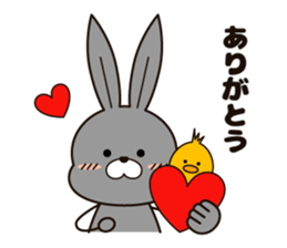 Feelings of the rabbit. sticker #6513550