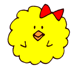 Chick of the unmanageable hair sticker #6514160