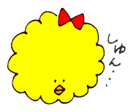 Chick of the unmanageable hair sticker #6514163
