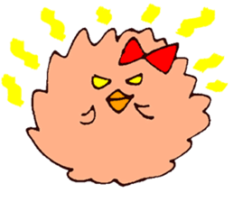 Chick of the unmanageable hair sticker #6514164