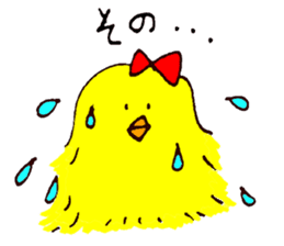 Chick of the unmanageable hair sticker #6514167