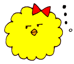 Chick of the unmanageable hair sticker #6514168