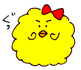 Chick of the unmanageable hair sticker #6514170