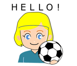 Women's soccer player sticker #6514448