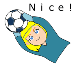 Women's soccer player sticker #6514454