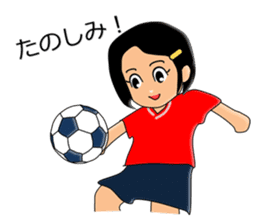 Women's soccer player sticker #6514456