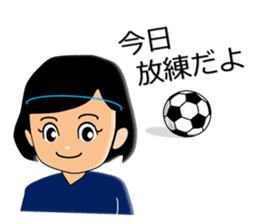 Women's soccer player sticker #6514473