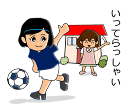 Women's soccer player sticker #6514476