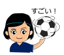 Women's soccer player sticker #6514477