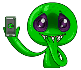 L.E.T green invader sticker #6517229