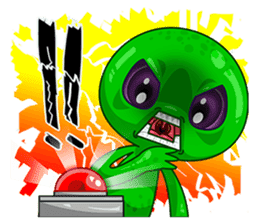 L.E.T green invader sticker #6517230