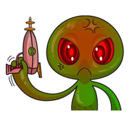 L.E.T green invader sticker #6517235
