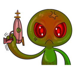 L.E.T green invader sticker #6517235