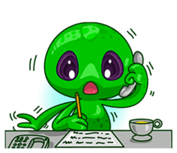 L.E.T green invader sticker #6517249