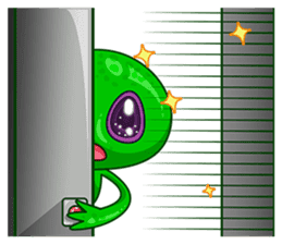 L.E.T green invader sticker #6517265