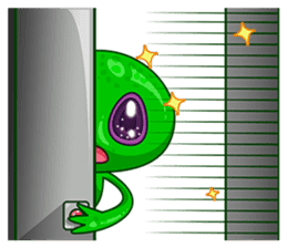 L.E.T green invader sticker #6517265