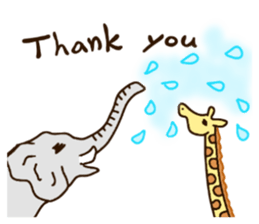 Life of cute giraffe 8th. Summer sticker #6518187