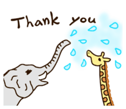 Life of cute giraffe 8th. Summer sticker #6518187