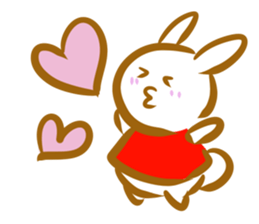 Rabbit and fox sticker #6519193