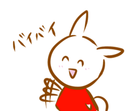 Rabbit and fox sticker #6519209