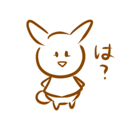 Rabbit and fox sticker #6519219