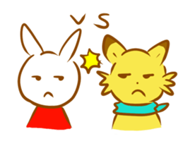 Rabbit and fox sticker #6519221