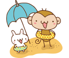 SARUO and USAMI 2 Summer vacation sticker #6520477