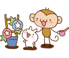 SARUO and USAMI 2 Summer vacation sticker #6520494