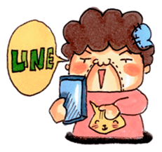 Aunt who speaks Osaka diarect sticker #6522314