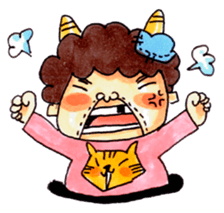 Aunt who speaks Osaka diarect sticker #6522319