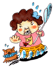 Aunt who speaks Osaka diarect sticker #6522336