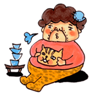 Aunt who speaks Osaka diarect sticker #6522337