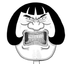 Ugly domineering woman For overseas sticker #6522483