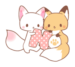 Two fox sticker #6522665