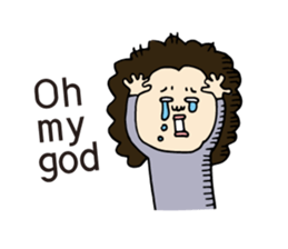 Naturally curly hair! sticker #6523276