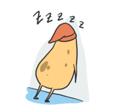 sleepy potatoes sticker #6523396