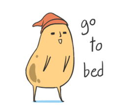 sleepy potatoes sticker #6523402