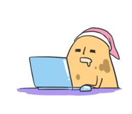 sleepy potatoes sticker #6523406