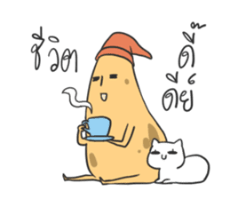 sleepy potatoes sticker #6523407