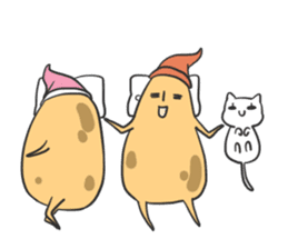 sleepy potatoes sticker #6523411