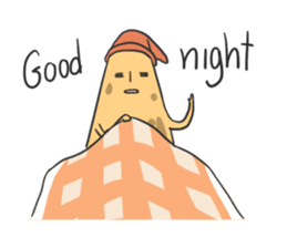 sleepy potatoes sticker #6523416
