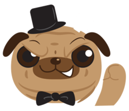 Mr. Pug Dog sticker #6523787