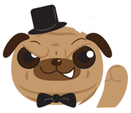 Mr. Pug Dog sticker #6523787