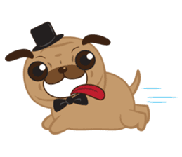 Mr. Pug Dog sticker #6523792