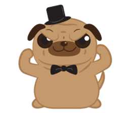 Mr. Pug Dog sticker #6523793