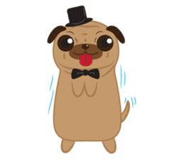 Mr. Pug Dog sticker #6523799