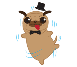 Mr. Pug Dog sticker #6523800