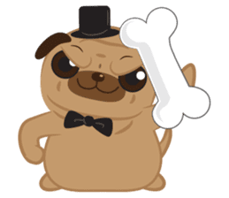 Mr. Pug Dog sticker #6523802