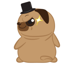 Mr. Pug Dog sticker #6523819